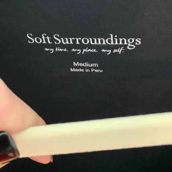 Soft Surroundings longer pima cotton Black Tee size medium - Picture 2 of 6